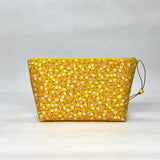 Ditsy Goldenrod Small Zipper Pouch Gadget Case Cosmetics Project Bag