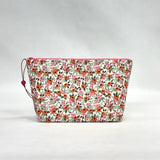 Rosa Peach Cotton Small Zipper Pouch Gadget Case Cosmetics Project Bag