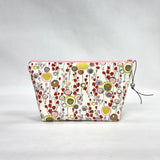 Inky Flowers Small Zipper Pouch Gadget Case Cosmetics Project Bag