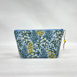 Wildwood Blue Small Zipper Pouch Gadget Case Cosmetics Project Bag
