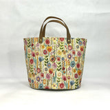 Rosalia Tapestry Natural Oval Bottom Knitting Craft Tote Bag