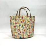 Rosalia Tapestry Natural Oval Bottom Knitting Craft Tote Bag