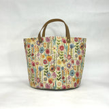 Rosalia Tapestry Natural Oval Bottom Knitting Craft Tote Bag