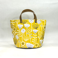 Bergen Yellow Oval Bottom Knitting Craft Tote Bag