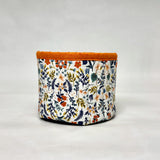 Wildwood White Periwinkle Fabric Basket Tubby Yarn Bowl