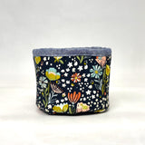 Posie Pocket Navy Fabric Basket Tubby Yarn Bowl