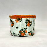 Citrus Blossom Fabric Basket Tubby Yarn Bowl