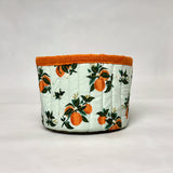 Citrus Blossom Fabric Basket Tubby Yarn Bowl