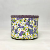 Purple Berries Blooms Fabric Basket Tubby Yarn Bowl