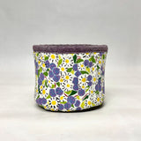 Purple Berries Blooms Fabric Basket Tubby Yarn Bowl