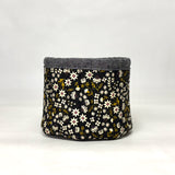 Inflorescence Black Fabric Basket Tubby Yarn Bowl