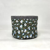 Rosa Black Fabric Basket Tubby Yarn Bowl