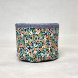 Rosa Blue Fabric Basket Tubby Yarn Bowl
