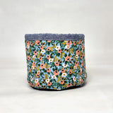 Rosa Blue Fabric Basket Tubby Yarn Bowl