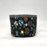 Hawthorne Black Fabric Basket Tubby Yarn Bowl
