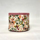 Garden Party Rose Fabric Basket Tubby Yarn Bowl