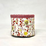 Inky Flowers Fabric Basket Tubby Yarn Bowl