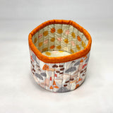 Garden Party Rose Fabric Basket Tubby Yarn Bowl