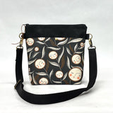 Night Bloom Crossbody Zipper Bag with Adjustable Strap