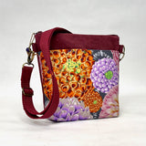 Antique Flora 2022 Crossbody Zipper Bag with Adjustable Strap