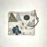 Max's Map Padded Zipper Pouch / Coin Purse / Gadget / Cosmetic Bag