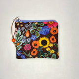 Blossom Burgundy Padded Zipper Pouch / Coin Purse / Gadget / Cosmetic Bag