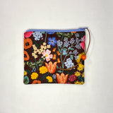Blossom Burgundy Padded Zipper Pouch / Coin Purse / Gadget / Cosmetic Bag