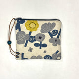 Knap Flower Bloom Padded Zipper Pouch / Coin Purse / Gadget / Cosmetic Bag