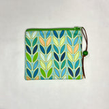 Peacock Knit Padded Zipper Pouch / Coin Purse / Gadget / Cosmetic Bag