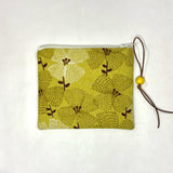 Floral Avocado Padded Zipper Pouch / Coin Purse / Gadget / Cosmetic Bag