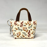 Autumn Floral Cream Grape Padded Super Tiny Tote