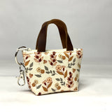 Autumn Floral Cream Grape Padded Super Tiny Tote