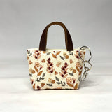 Autumn Floral Cream Grape Padded Super Tiny Tote