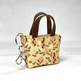 Autumn Floral Beige Grape Padded Super Tiny Tote