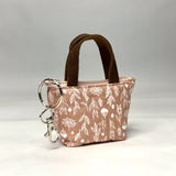 Silhouette Floral Dusty Pink Padded Super Tiny Tote