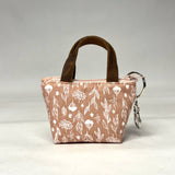 Silhouette Floral Dusty Pink Padded Super Tiny Tote