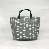 Ditto Grey Oval Bottom Knitting Craft Tote Bag