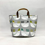Scandi Chicken Kiwi Oval Bottom Knitting Craft Tote Bag