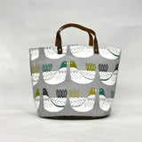 Scandi Chicken Kiwi Oval Bottom Knitting Craft Tote Bag