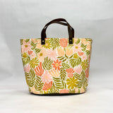 Christine Peach Oval Bottom Knitting Craft Tote Bag