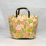 Christine Peach Oval Bottom Knitting Craft Tote Bag