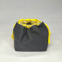 Agate Yellow Small Pocketed Drawstring Knitting Project Craft Bag