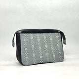 Daisies Denim Medium Zipper Rounded Knitting Project Craft Bag