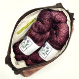 Daisies Dove Medium Zipper Rounded Knitting Project Craft Bag