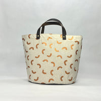 Crescent Copper Oval Bottom Knitting Craft Tote Bag
