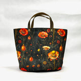 Medival Flowers Oval Bottom Knitting Craft Tote Bag