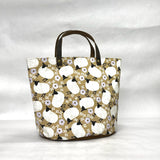 Wooly Sheep Oval Bottom Knitting Craft Tote Bag