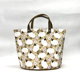 Wooly Sheep Oval Bottom Knitting Craft Tote Bag
