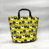Itsy Bitsy Ditsy Sheep Oval Bottom Knitting Craft Tote Bag