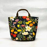 Botanical Cloisonne Garden Oval Bottom Knitting Craft Tote Bag